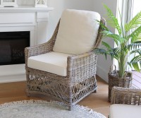 St Remo Rattan Armchair - Antique Grey