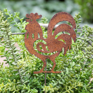 Tilbury Rooster Garden Stake, highlighting the product's distinctive form and defining design