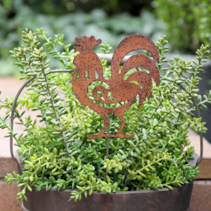 Tilbury Rooster Garden Stake, decorative home accessory
