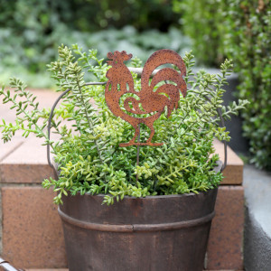 Tilbury Rooster Garden Stake, shown as a standalone product for clear identification