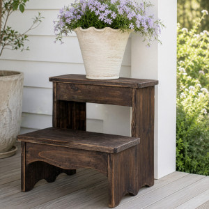 Stafford Wooden Step Stool / Pot Riser