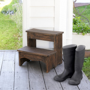 Stafford Wooden Step Stool, a freestanding seat for adding function and character to an interior