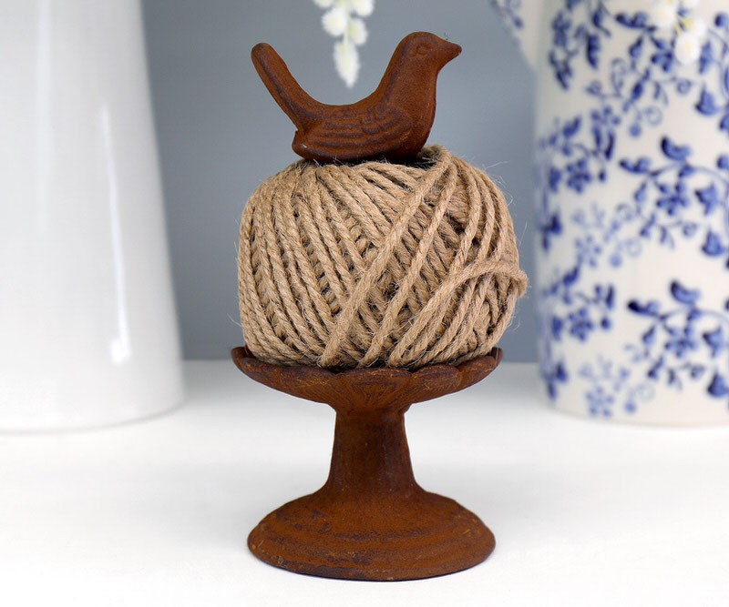 Vintage Cast Iron Bird String Spool