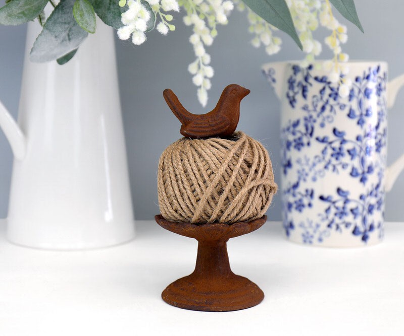 Vintage Cast Iron Bird String Spool