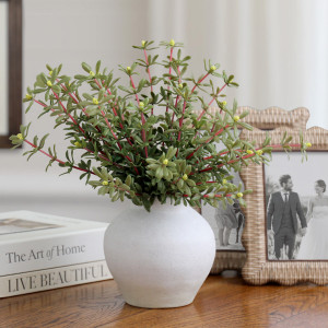 Set 2 Golden Sedum Leaf Sprays, decorative artificial flower or foliage stem