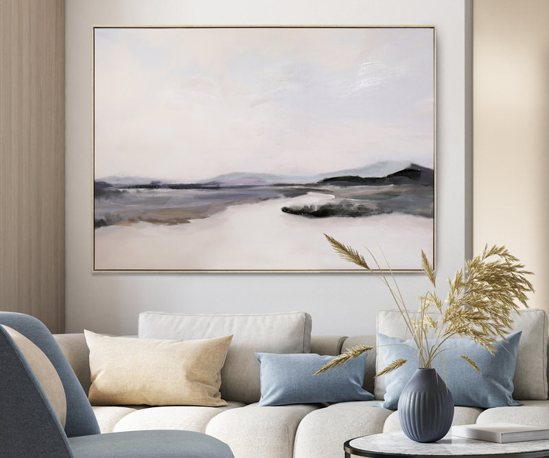 Tarana Sunset Landscape Framed Canvas Painting