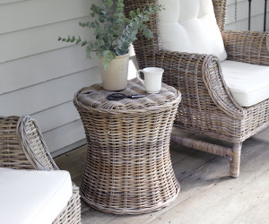Ashford Round Cane Side Table
