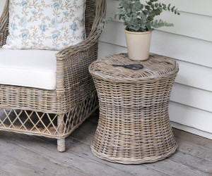 Ashford Round Cane Side Table