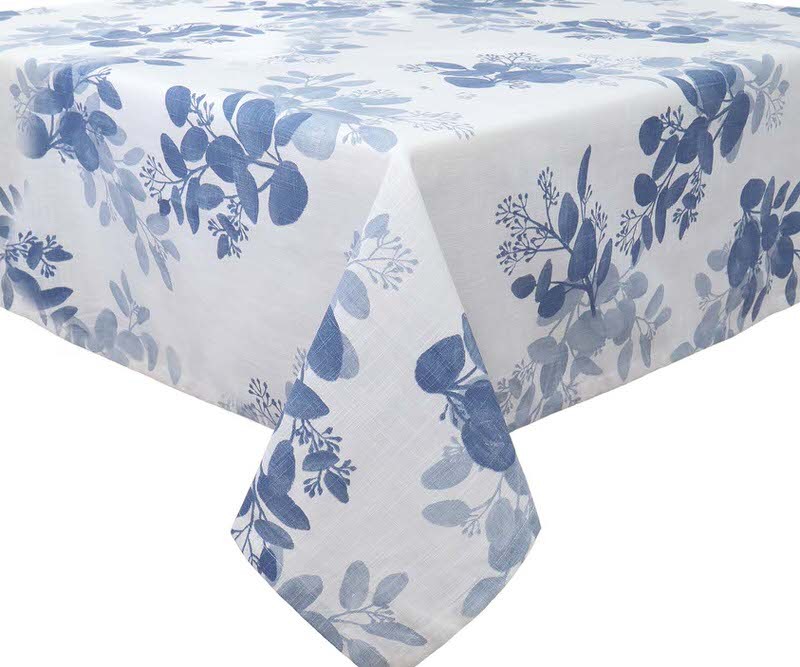 230cm Blue Eucalyptus Tablecloth - 6-8 Seat - Beautiful home decor at ...