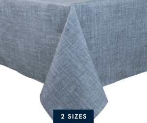 Denim Blue Wipe-Clean Tablecloth