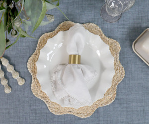 Denim Blue Wipe-Clean Tablecloth