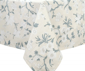 Cream Larkhill Floral Tablecloth - 8 seater