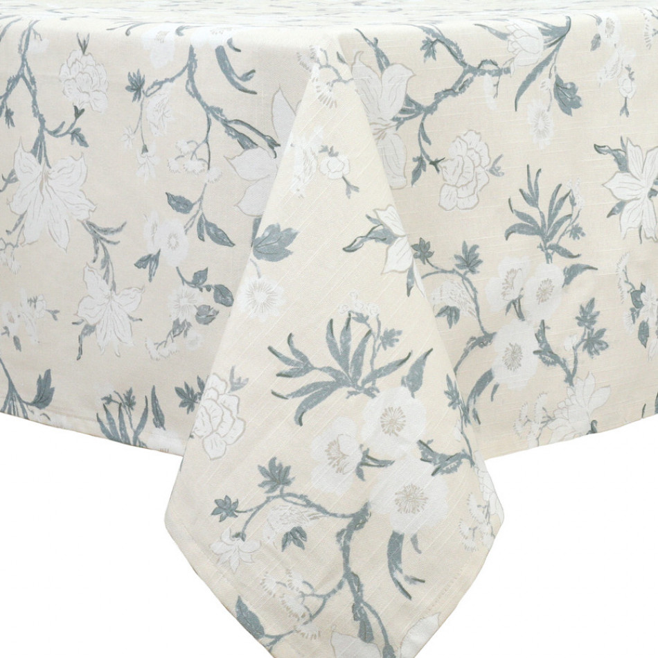 Cream Larkhill Floral Tablecloth - 8 seater, decorative tableware