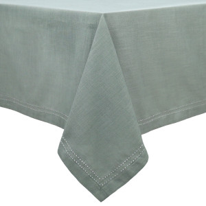 Foxton Green Tablecloth, a practical fabric accent for dressing and protecting a household surface