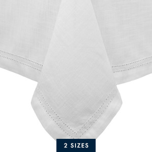 Foxton White Tablecloth, decorative tableware
