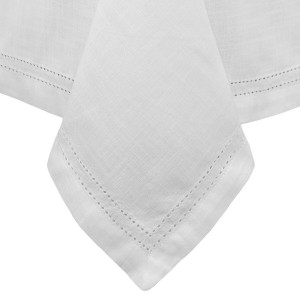 Foxton White Tablecloth, a textile accent for dining or kitchen use