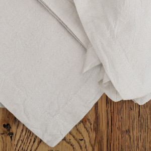 Oatmeal Sorrento Liveable Linen Tablecloth - 6 Seater, a textile accessory designed for dining, kitchen or tabletop use