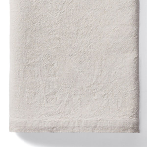 Oatmeal Sorrento Liveable Linen Tablecloth - 6 Seater, a practical fabric accent for dressing and protecting a household surface