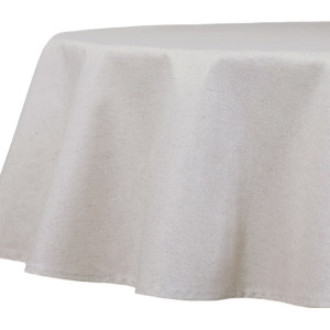 150cm Oatmeal Wipe-Clean Round Tablecloth