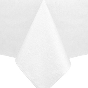 White Wipe-Clean Tablecloth, a practical fabric accent for dressing and protecting a household surface