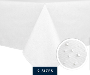 White Wipe-Clean Tablecloth