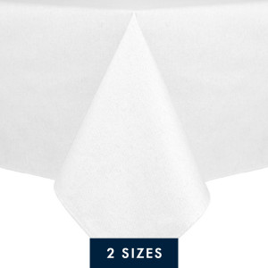 White Wipe-Clean Tablecloth, decorative tableware