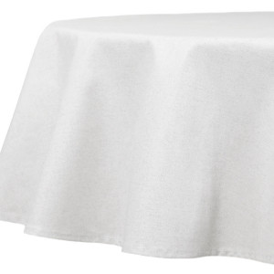 180cm White Wipe-Clean Round Tablecloth, decorative tableware