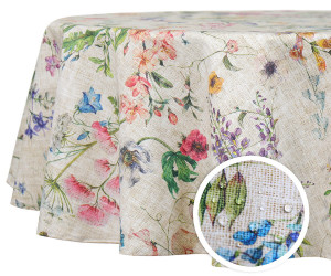 150cm Wildflower Meadow Wipe-Clean Round Tablecloth