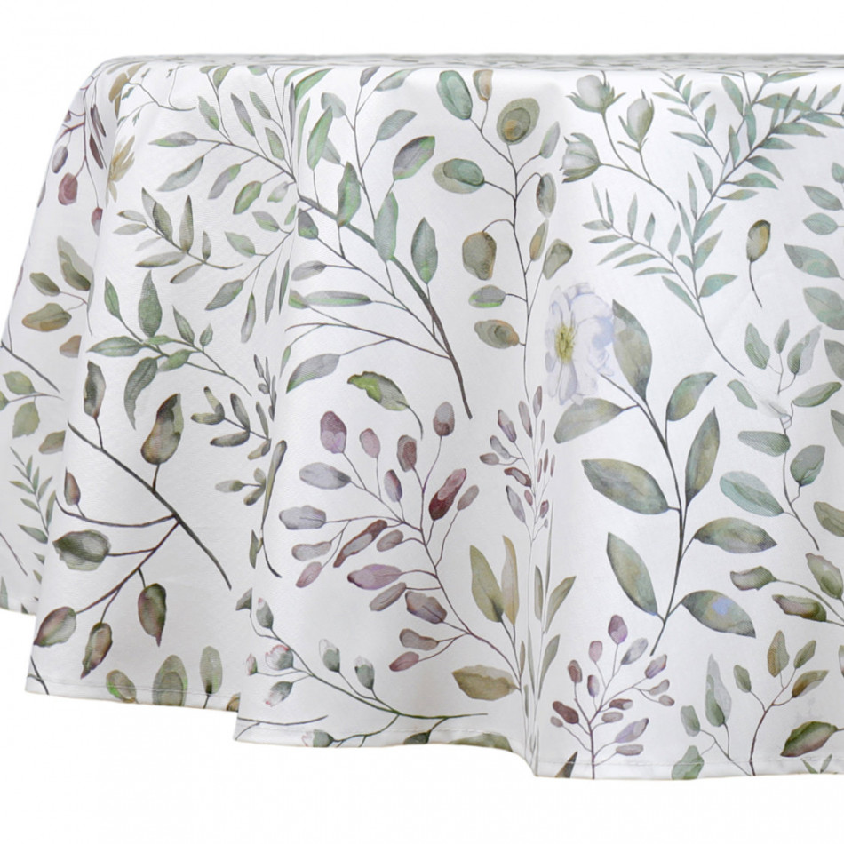 180cm Primavera Wipe-Clean Round Tablecloth, decorative tableware