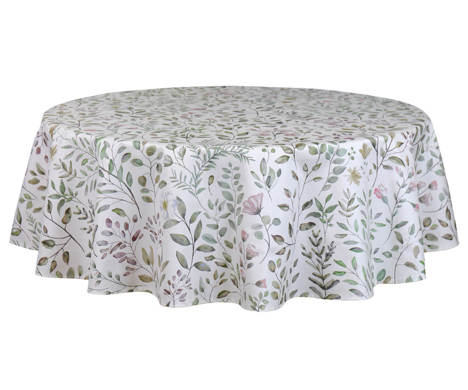 150cm Primavera Wipe-Clean Round Tablecloth