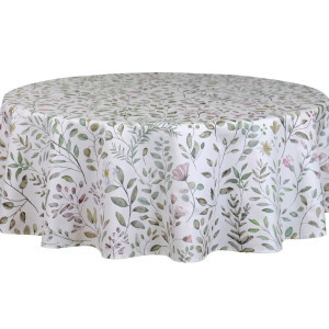 180cm Primavera Wipe-Clean Round Tablecloth, a practical fabric accent for dressing and protecting a household surface