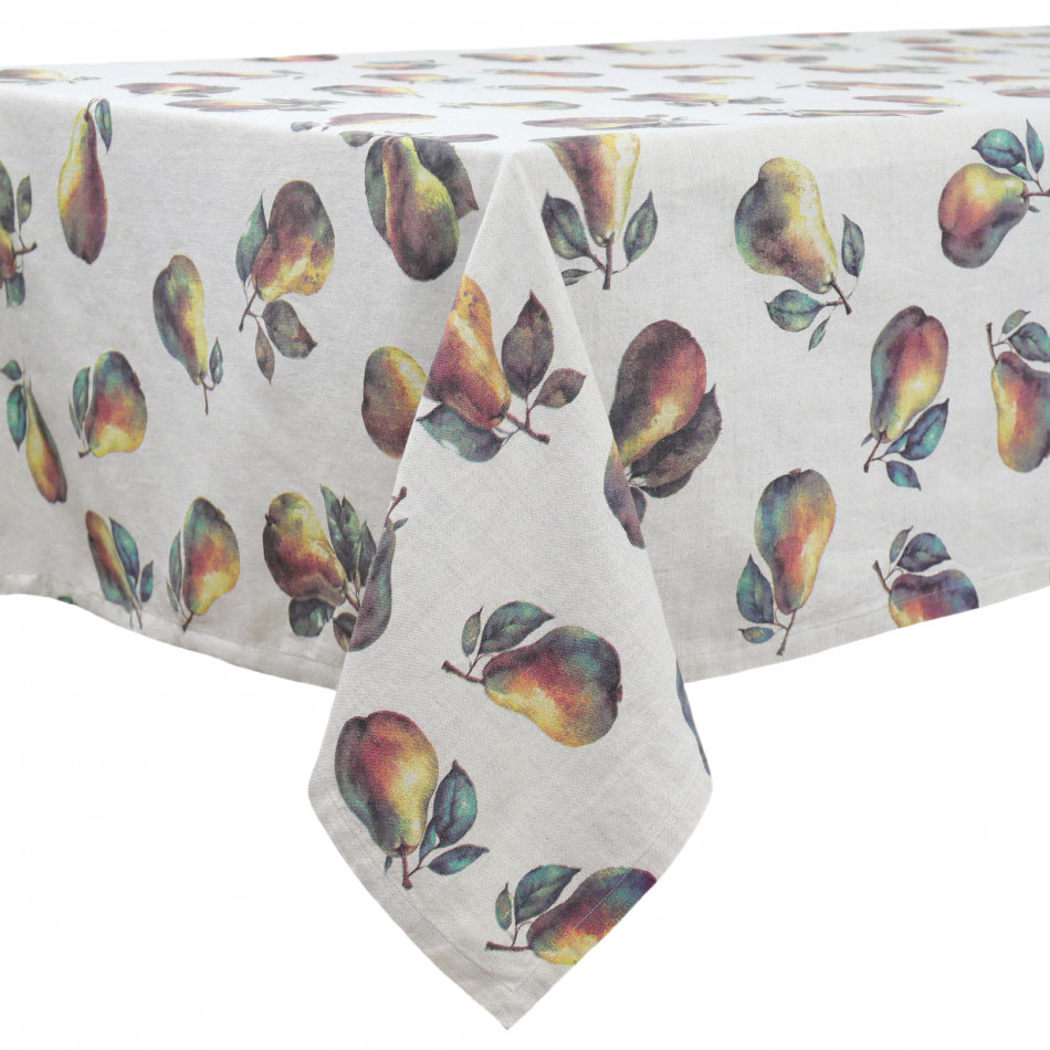 Clermont Pear Harvest Linen Tablecloth, decorative tableware