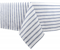 230cm Provence Blue & White Stripe Tablecloth - 6-8 seater