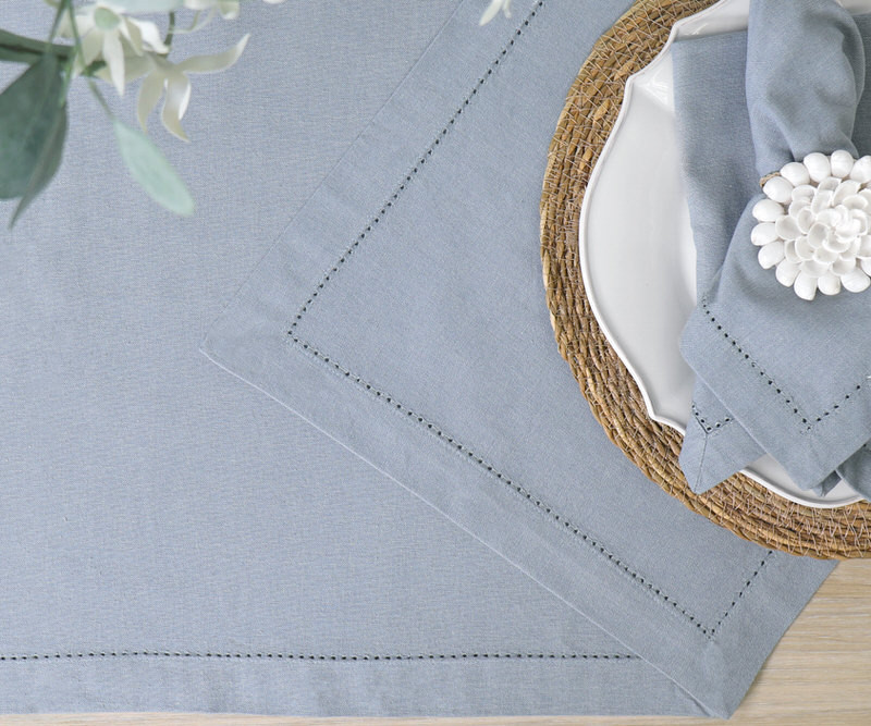 230cm Seacliff Blue Tablecloth 6-8 Seater