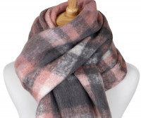 Kendall Pink Tartan Winter Scarf