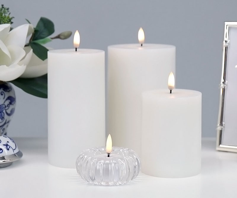 White Lux Collection Flameless Tealight Candle