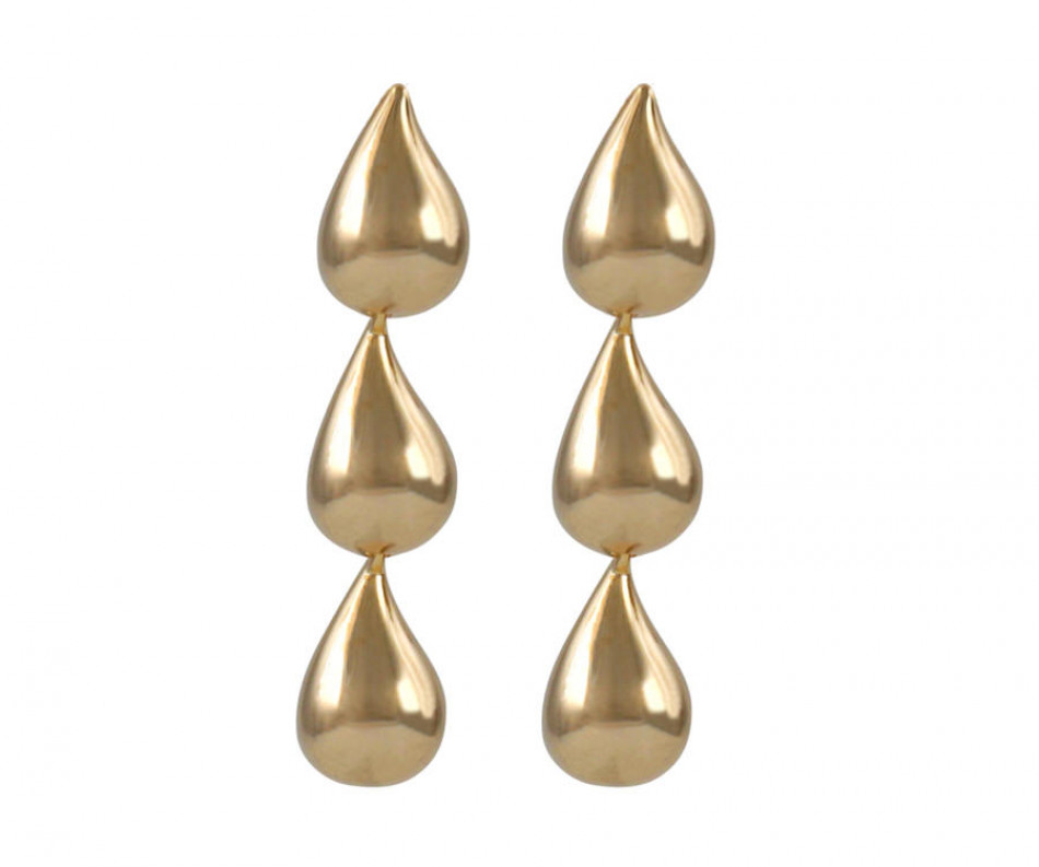 Pascal Gold Triple Drop Earrings, a jewellery accessory for personal styling