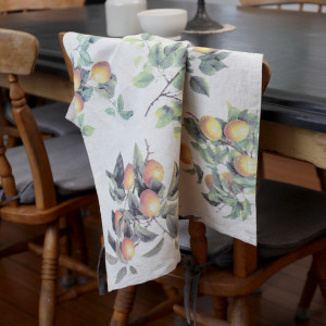 Set 2 Clermont Lemon Harvest Linen Tea Towels