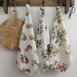 Set 2 Clermont Lemon Harvest Linen Tea Towels