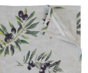 Set 2 Clermont Olive Harvest Linen Tea Towels