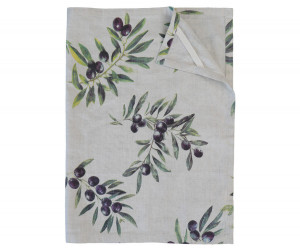 Set 2 Clermont Olive Harvest Linen Tea Towels