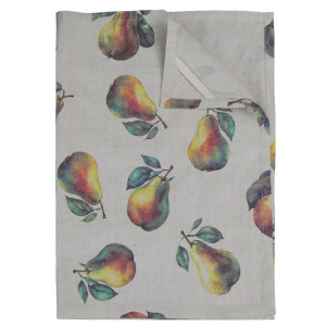 Set 2 Clermont Pear Harvest Linen Tea Towels, a practical fabric accent for dressing and protecting a household surface