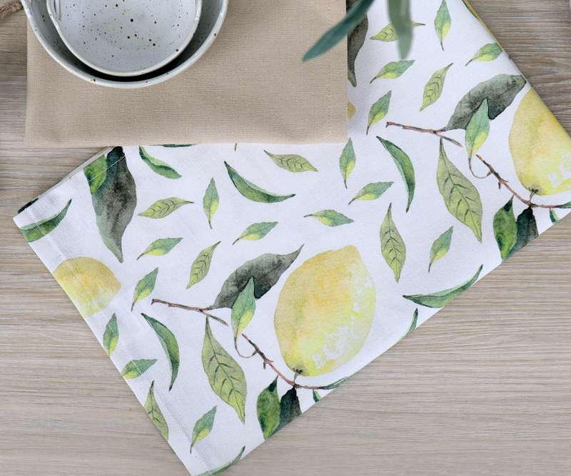 Set 2 Sicilian Lemon Teatowels