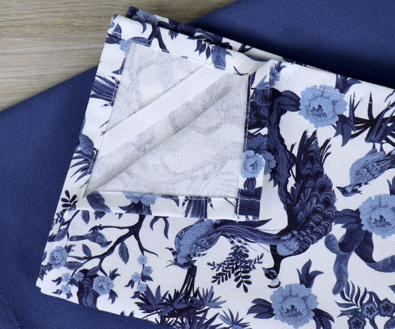 Set 2 Peacock Navy Teatowels