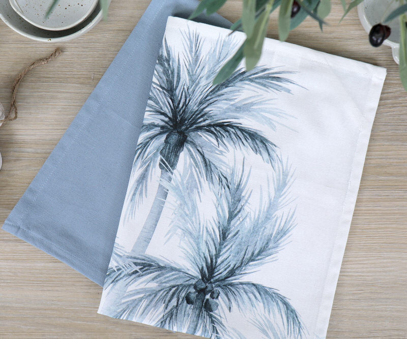 Set 2 Tangiers Palm Teatowels