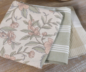 Set 3 Amelia Rose Floral Tea Towels