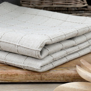 Set of 2 Dawson Teatowels - Taupe, shown as a standalone product for clear identification