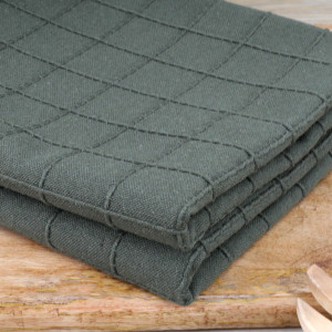 Set of 2 Dawson Teatowels - Olive Green, decorative home accessory