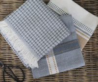 Set 3 Heidi Tea Towels - Denim Blue