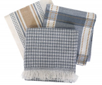 Set 3 Heidi Tea Towels - Denim Blue